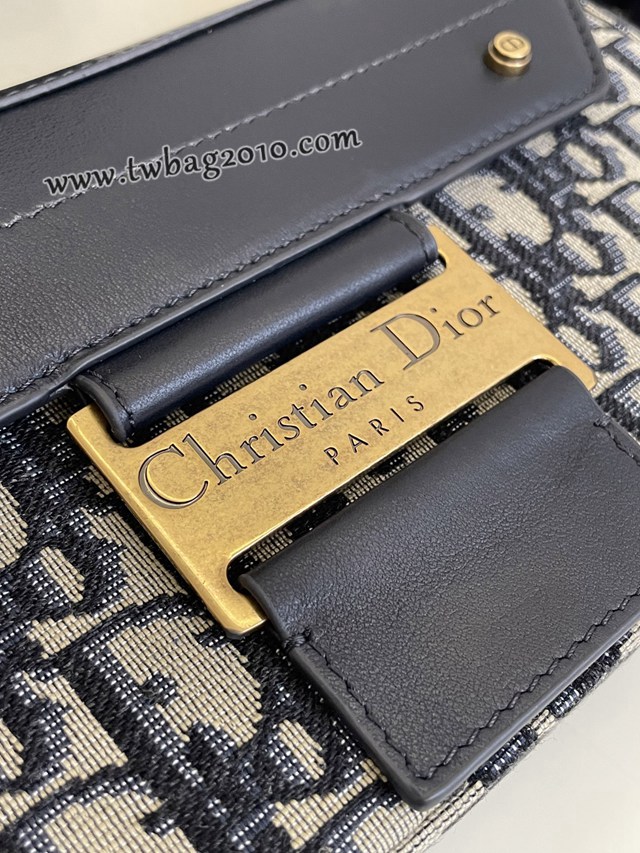 Dior专柜春夏新款迪奥高仿原单蓝布New street chic系列马鞍包 djfk1772
